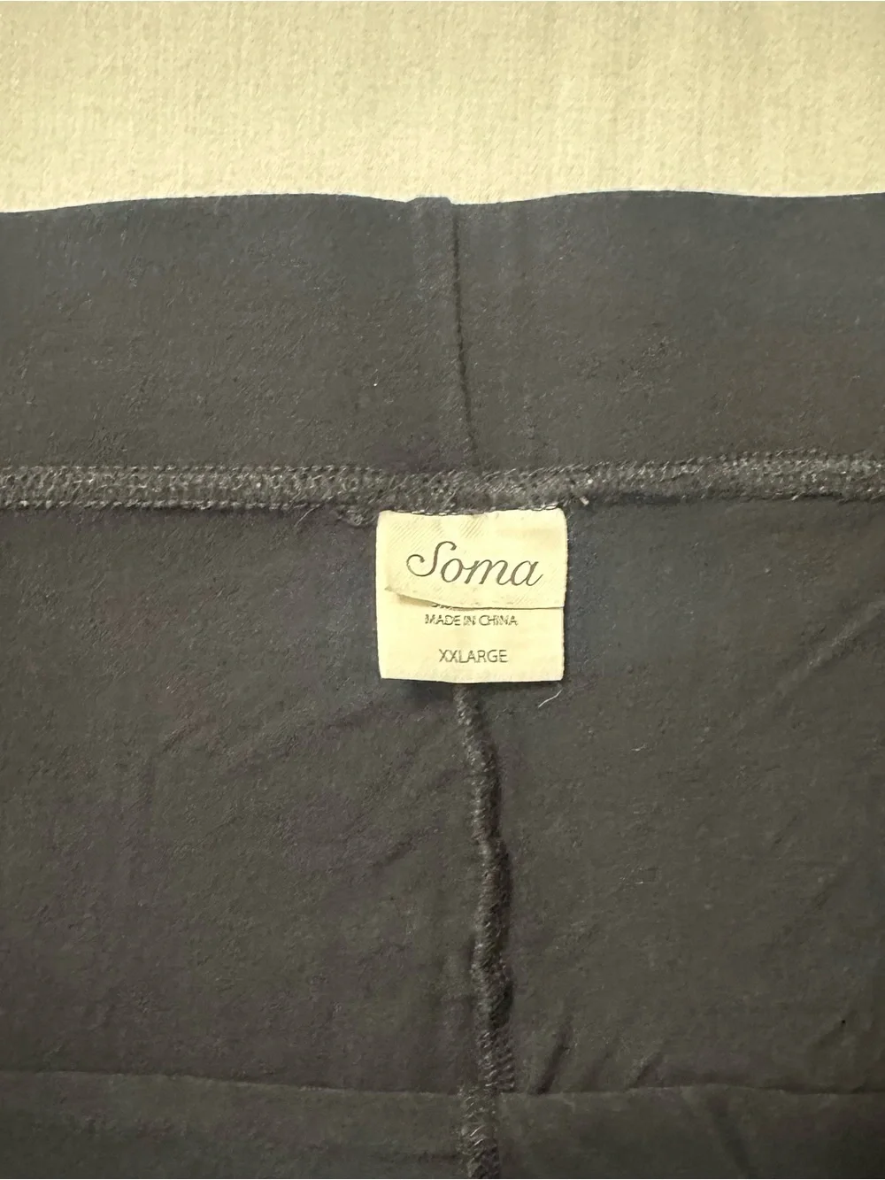 Soma Leggings XXLarge XXL Black Rayon Spandex Stretch Soft Lounge Yoga Pants